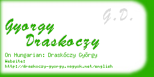 gyorgy draskoczy business card