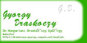 gyorgy draskoczy business card